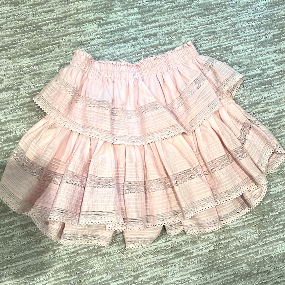 Loveshackfancy ruffle mini skirt